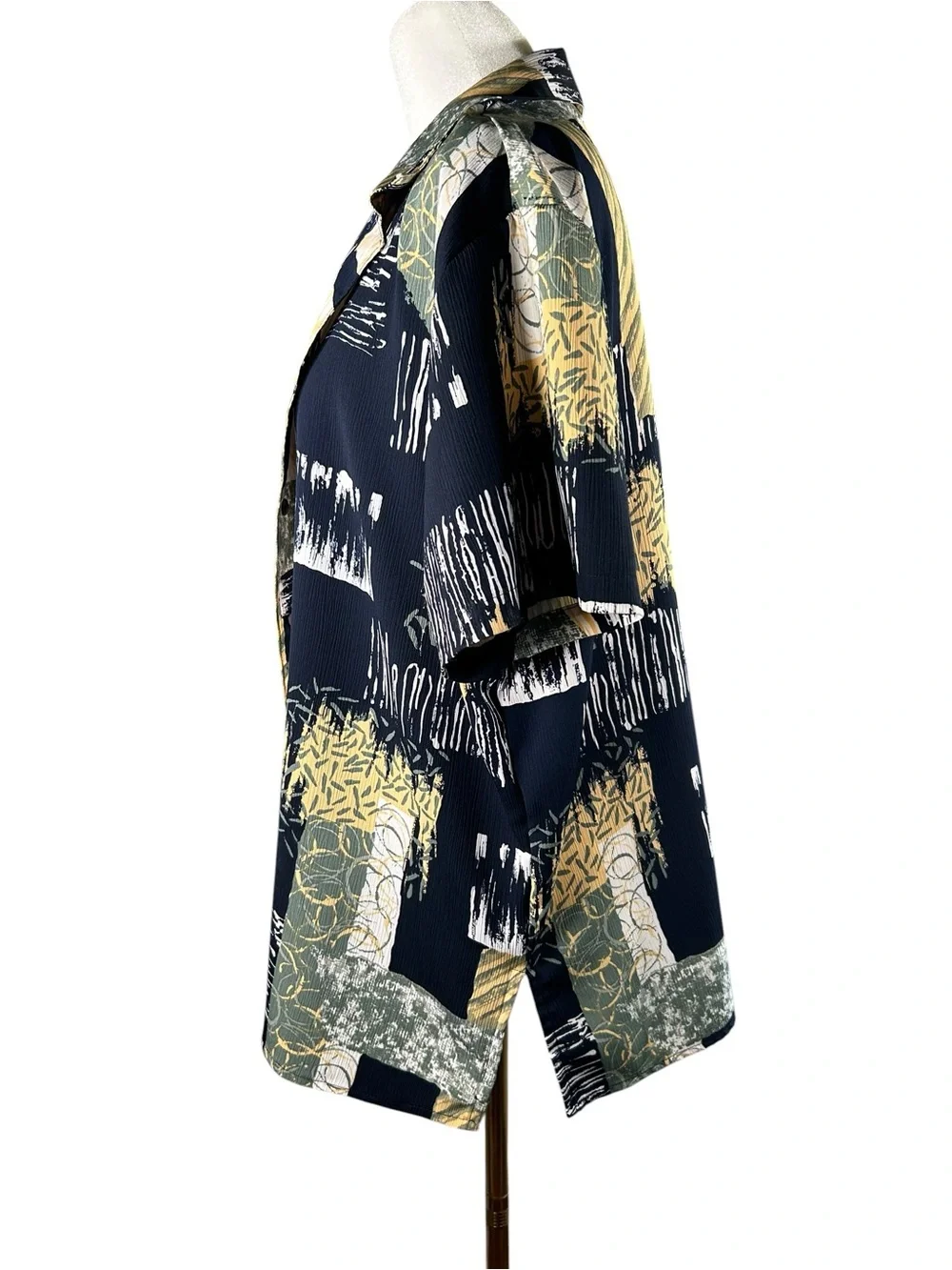 90s Grunge Abstract Geometric Shirt Tank Set Matching Co-ord Notations XL